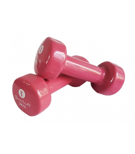 Picture of Set of epoxy-coated dumbbell dumbbells 2 x 2kg