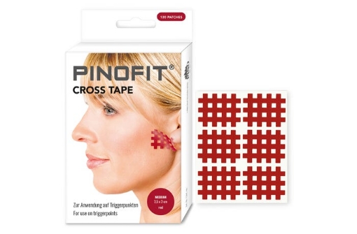 Picture of Cross Tape Plasters - Red Medium Pinotape