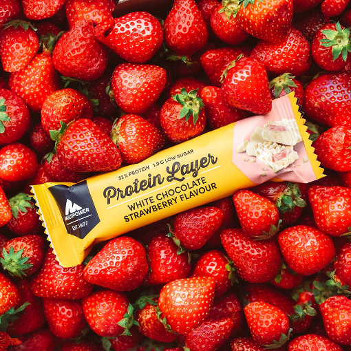 Picture of Protein Bar Layer 50g - White Chocolate & Strawberry
