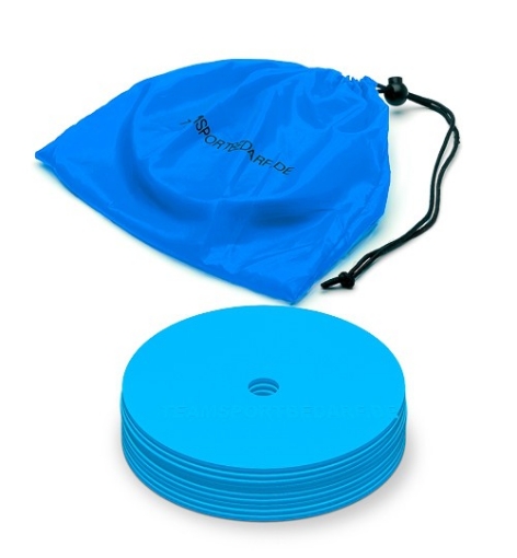 Picture of Set of 10 Flat Disc Markers Blue 