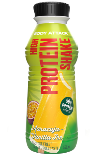 Picture of High Protein Shake 500 ml, Passion Fruit & Vanilla Ice Cream – Body Attack