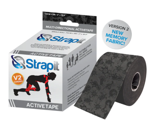Picture of ACTIVETAPE  7,5CM x 5M - Grey/Black STRAPIT