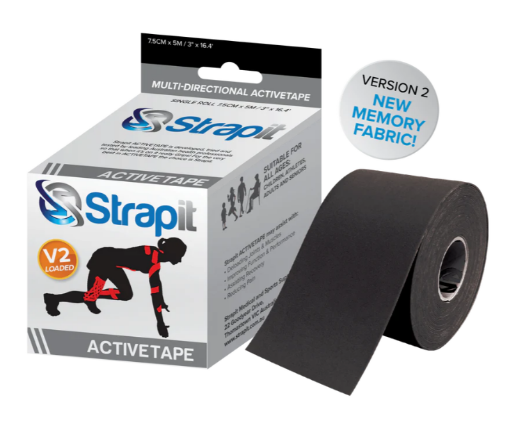 Picture of ACTIVETAPE 7,5CM x 5M – BLACK STRIPED