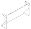 Picture of Mobile aluminium football goal 4 × 2 m — Ø80 mm with net included — VI 6028