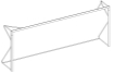 Picture of Mobile aluminium football goal 5 × 2 m — Ø80 mm with net included — VI 6022
